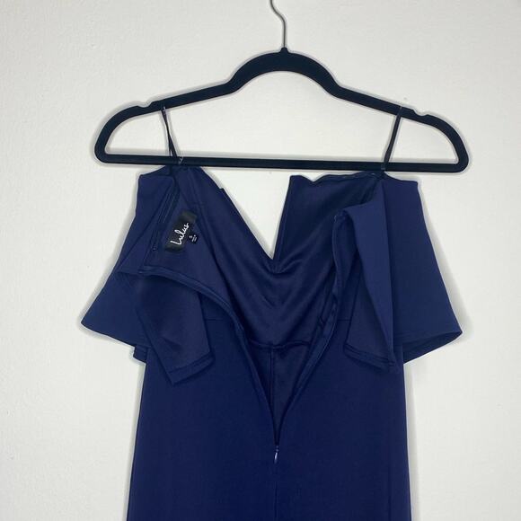 Lulus Power of Love Navy Blue Strapless Jumpsuit - Size Small - Picture 15 of 16